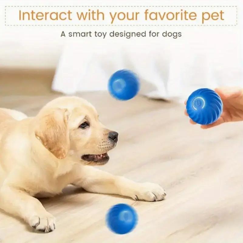 Blue bouncing jump ball toy rolling on couch with two balls visible