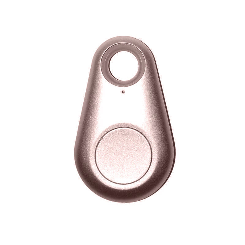 Brown metallic Bluetooth tracker key finder with keyring loop