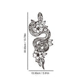 Abstract iron wall hanging with black ornate snake and floral vine cutout