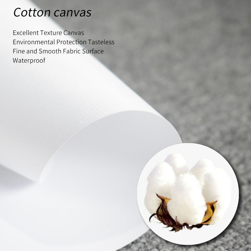 Cotton canvas fabric close-up, white woven texture for poster printing