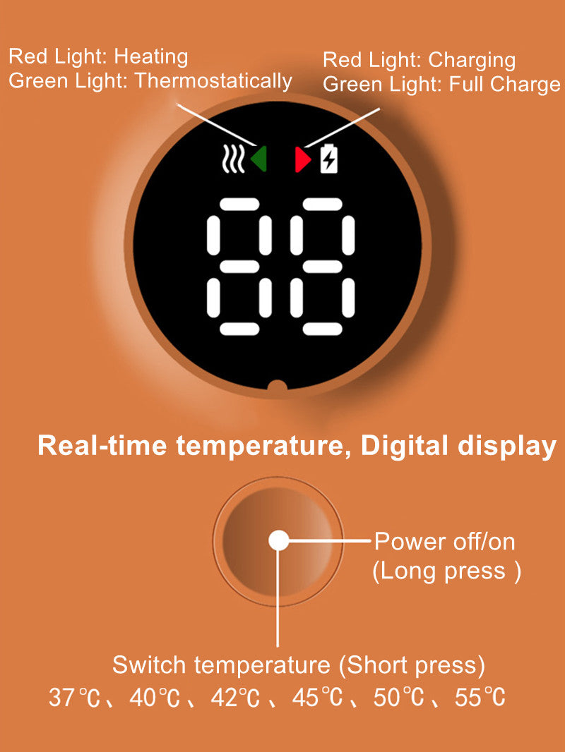 Baby bottle warmer front panel with digital temperature display and indicator lights