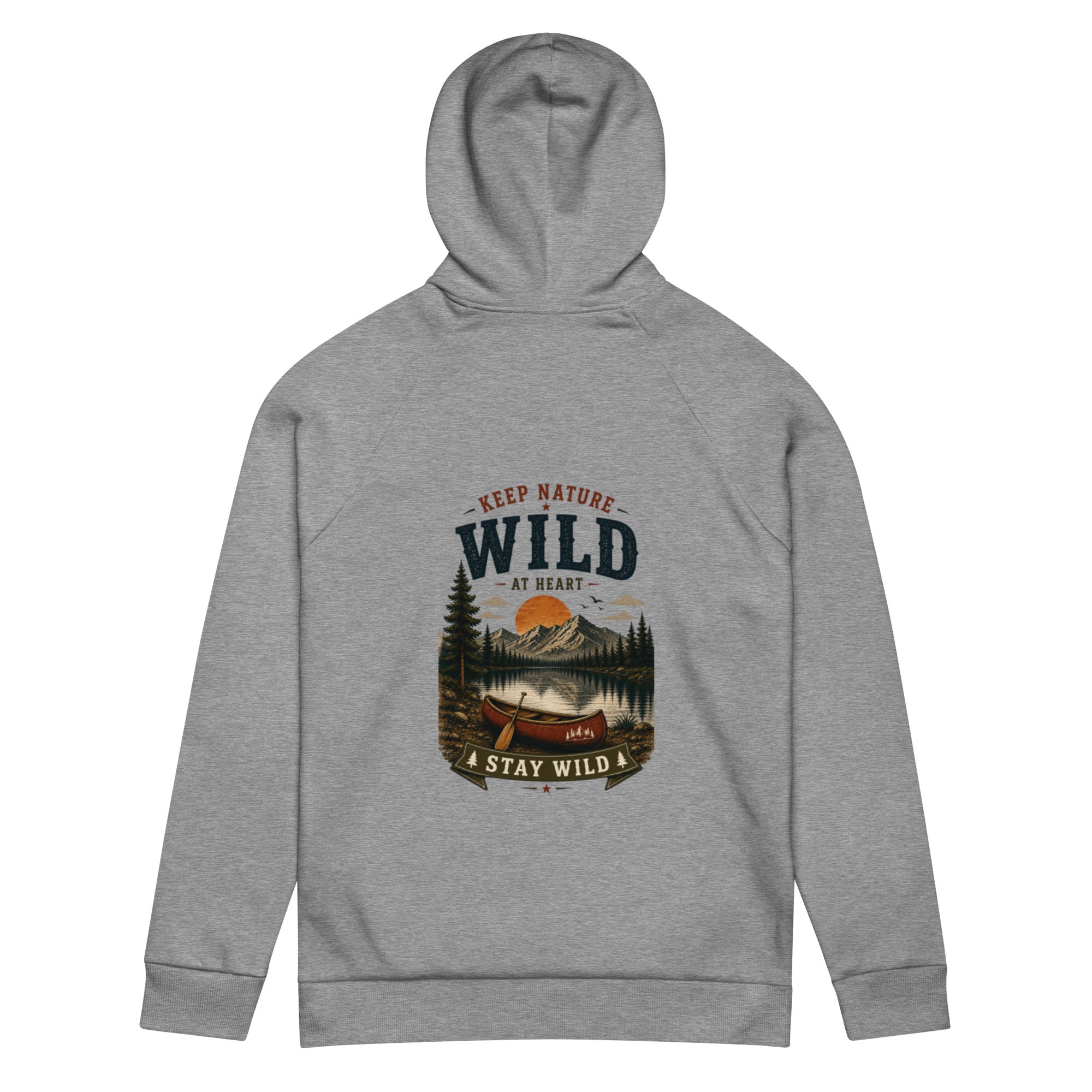 Under Armour grey pullover hoodie with large Keep Nature Wild back graphic