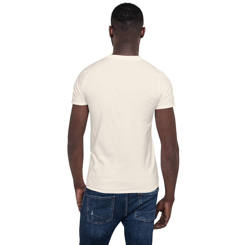 Short-sleeve unisex T-shirt, cream back view