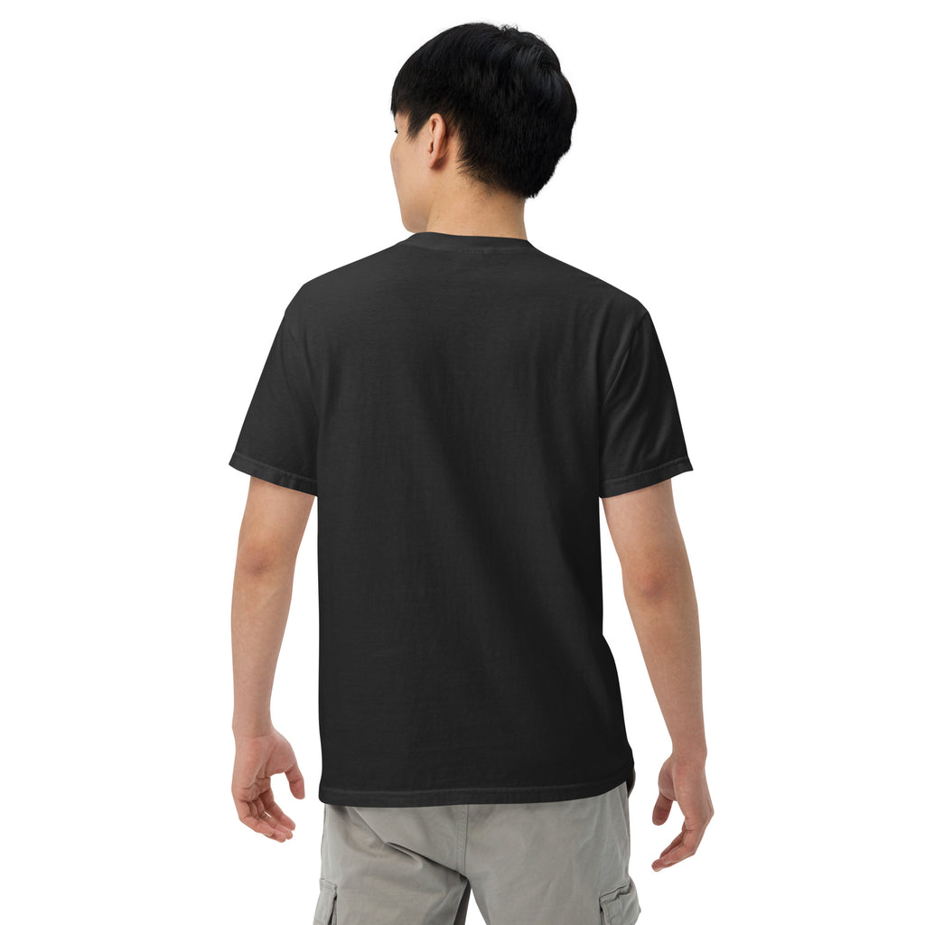 Heavyweight unisex T-shirt, black on the back view