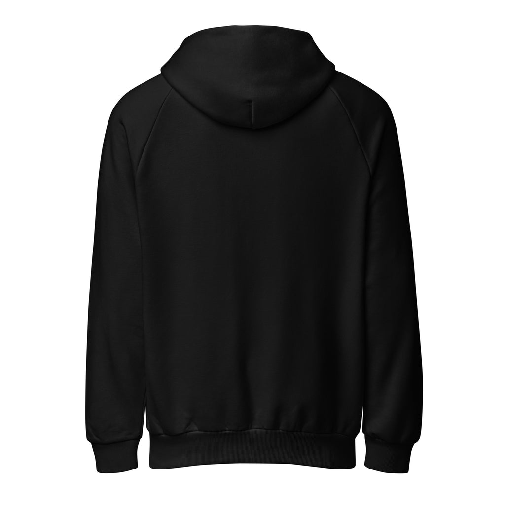 Chocolate brown unisex heavy hoodie with hood and plain back