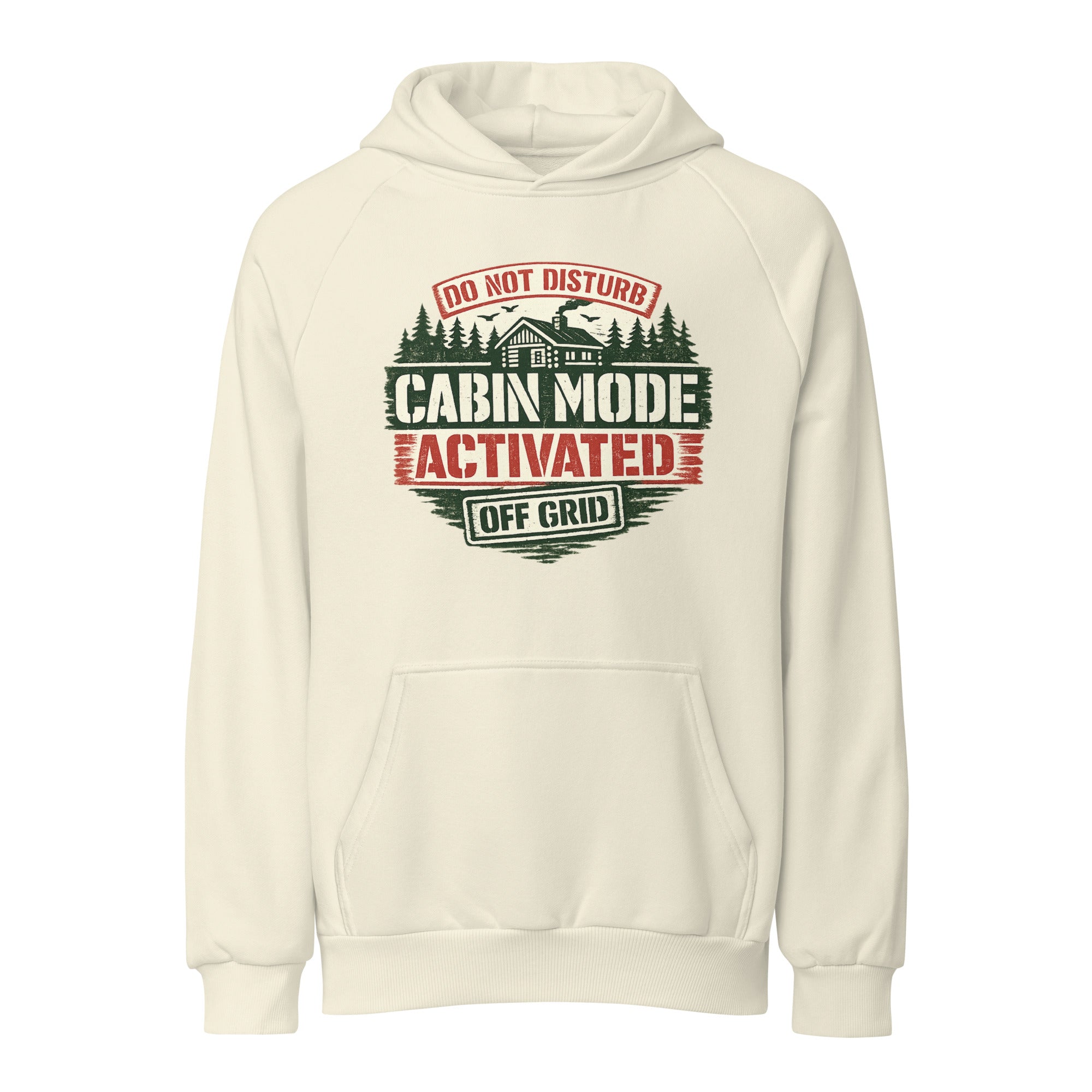 Black unisex heavy hoodie with hood and plain back